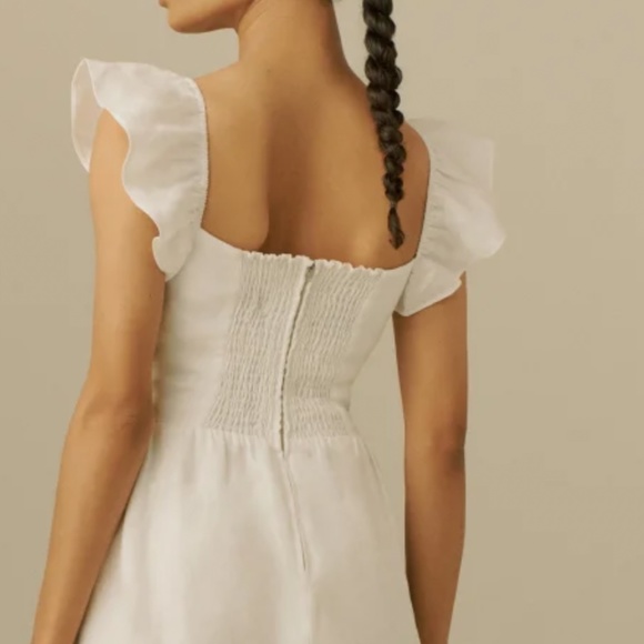White Linen Reformation Dress - Picture 3 of 4